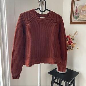 Wilfred/Aritzia Rust Ruffled Sweater